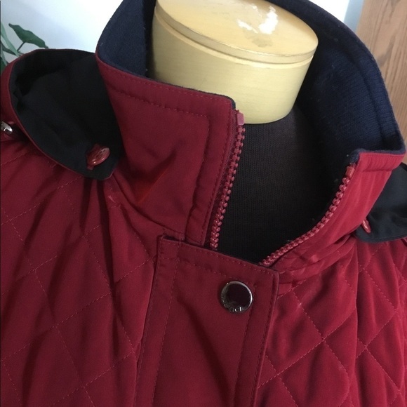 Nautica Large cranberry red hooded winter jacket - Picture 8 of 16